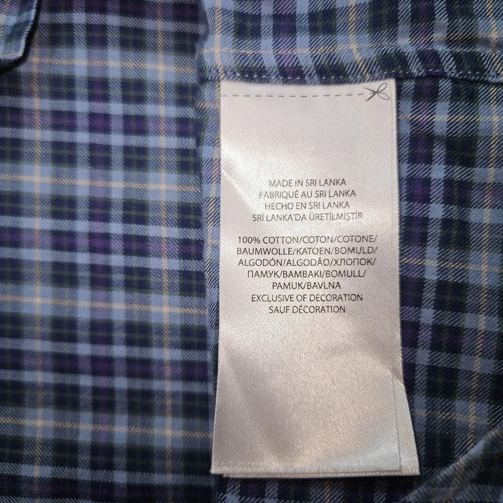 Polo Ralph Lauren Shirt Men XL Blue Plaid Classic Fit Preppy Coastal‎ Holiday